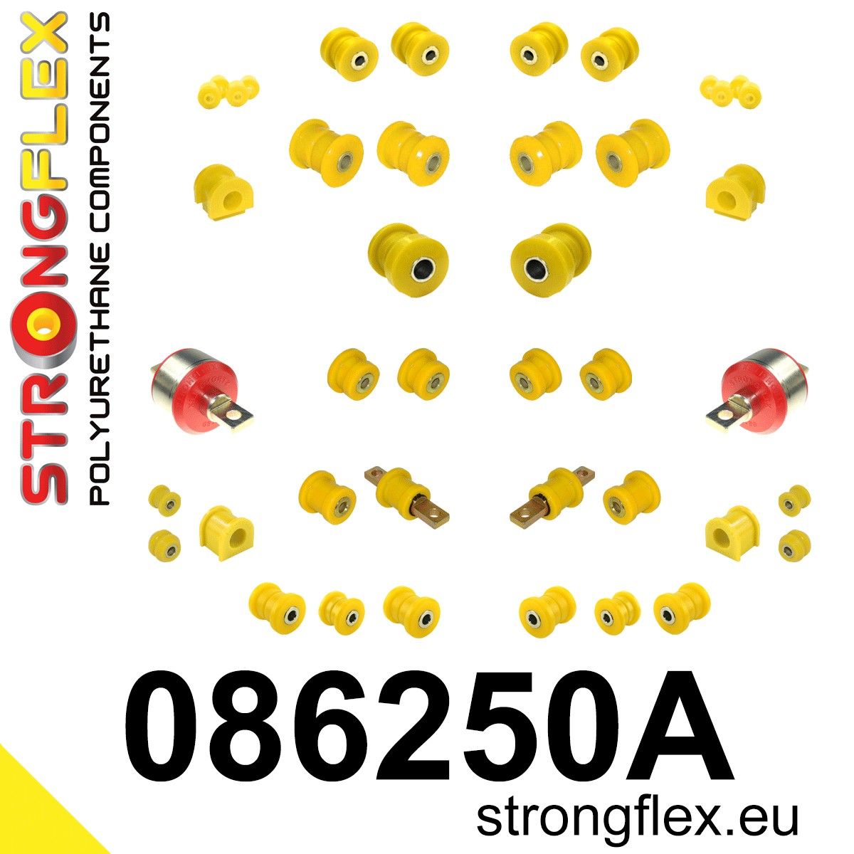 Kit complet bucse poliuretan Strongflex pentru suspensie SPORT - Honda Civic - 086250A