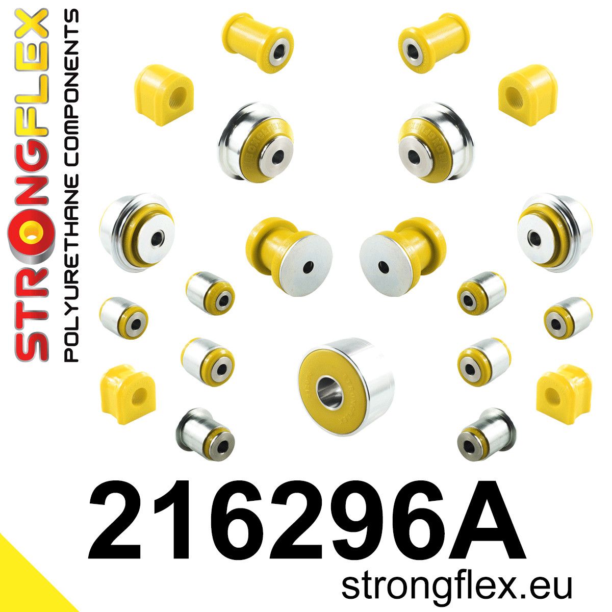 Kit complet bucse poliuretan Strongflex pentru suspensie SPORT - Toyota Yaris - 216296A