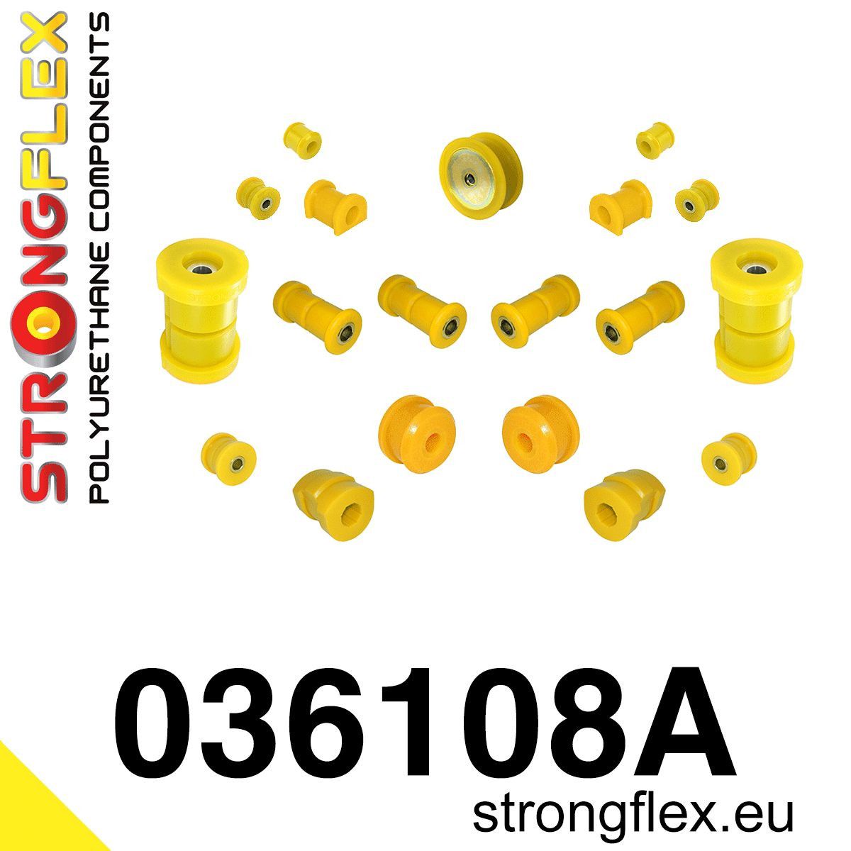 Kit complet bucse poliuretan Strongflex pentru suspensie SPORT - BMW Seria 3 - 036108A