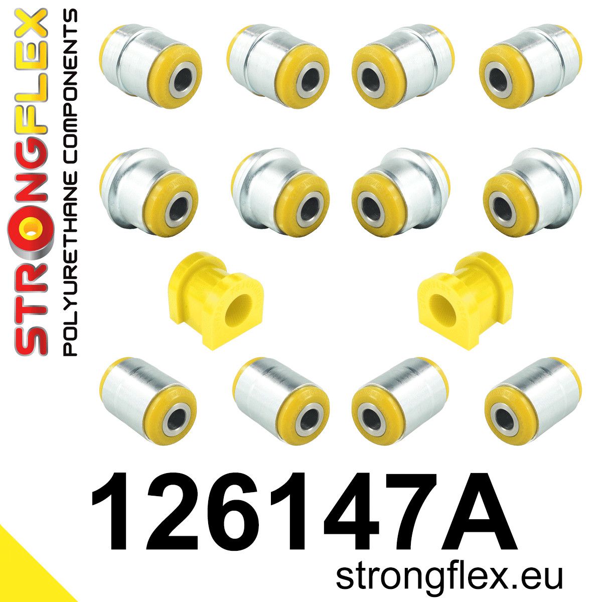 Kit bucse poliuretan Strongflex suspensie spate SPORT - Mitsubishi Eclipse Cross, Lancer, Outlander - 126147A
