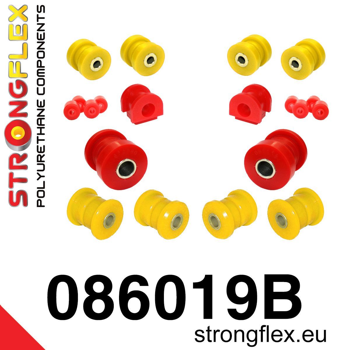Kit bucse poliuretan Strongflex suspensie fata - Honda Civic - 086019B