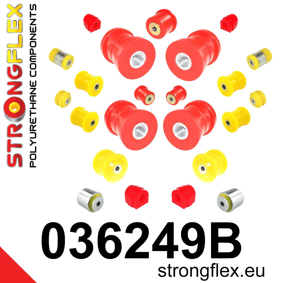 Kit complet bucse poliuretan Strongflex pentru suspensie - BMW Seria 5 - 036249B
