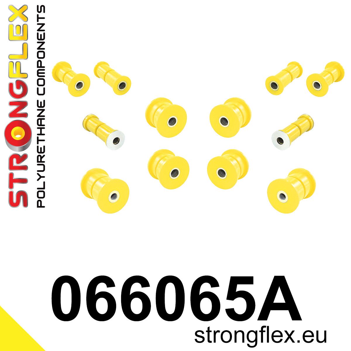 Kit bucse poliuretan Strongflex suspensie spate SPORT - Fiat 125P 1300/1500 - 066065A