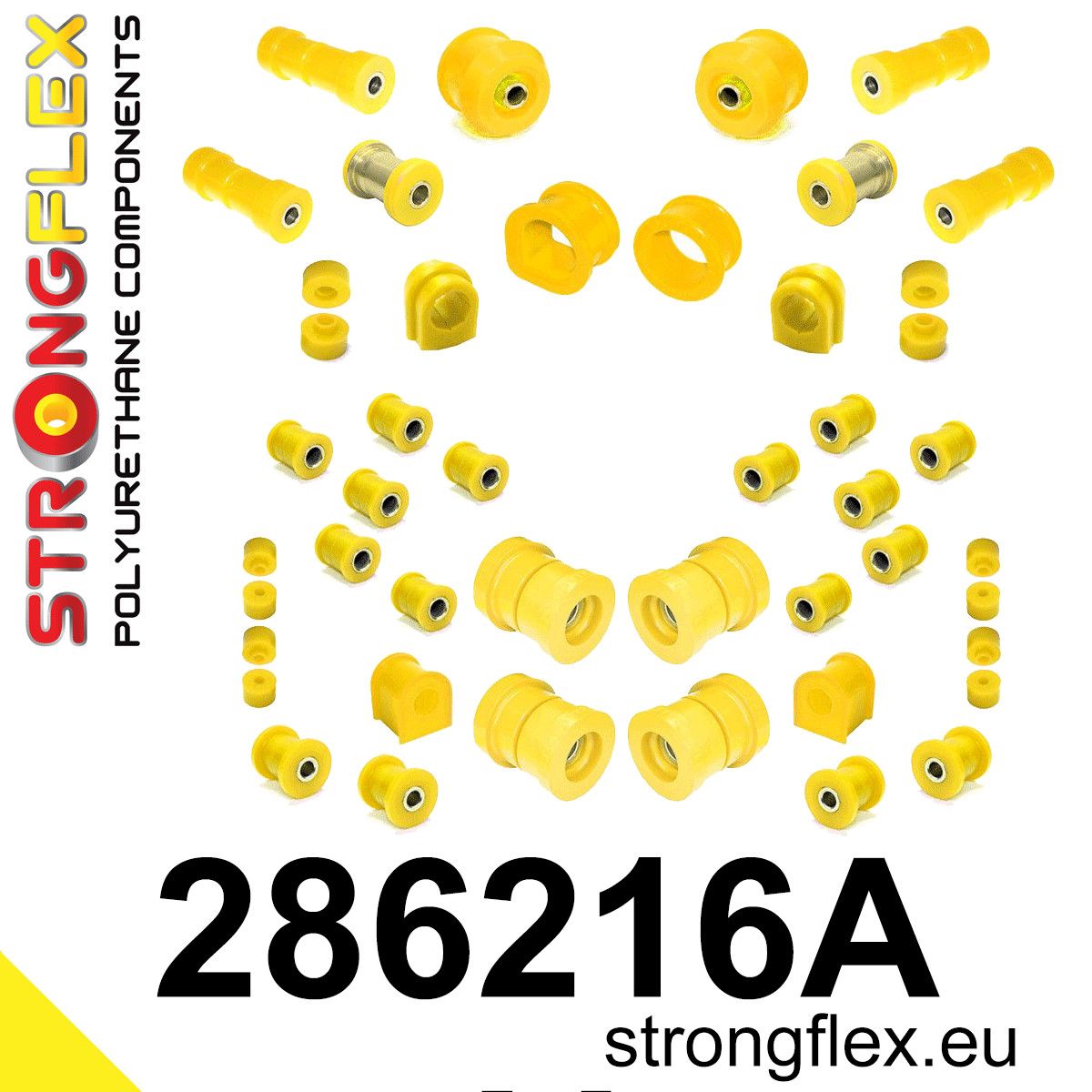 Kit complet bucse poliuretan Strongflex pentru suspensie R32 AWD SPORT - Nissan Skyline - 286216A