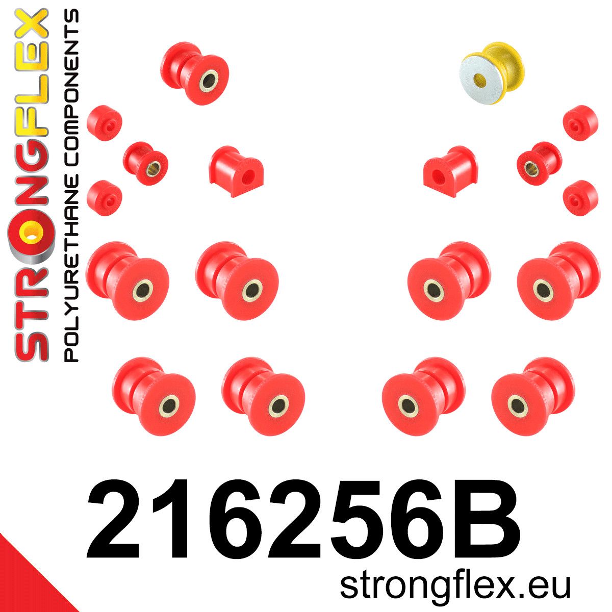 Kit bucse poliuretan Strongflex suspensie spate - Toyota Corolla - 216256B