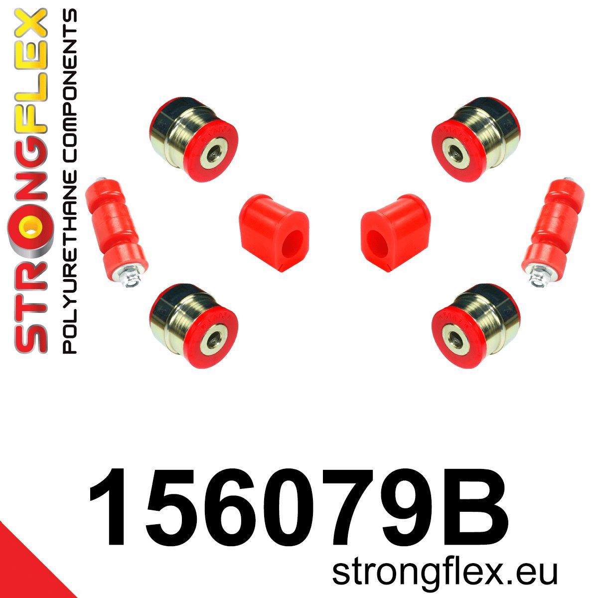 Kit bucse poliuretan Strongflex suspensie fata - Renault Clio, Twingo - 156079B