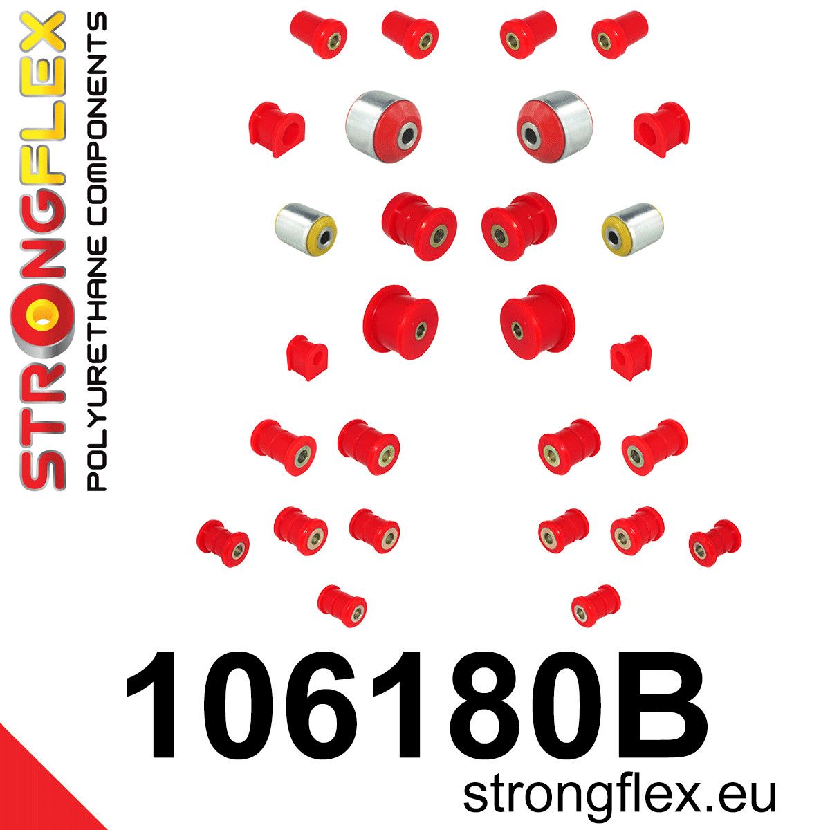 Kit complet bucse poliuretan Strongflex pentru suspensie - Mazda MX-5 / Miata / Roadster - 106180B