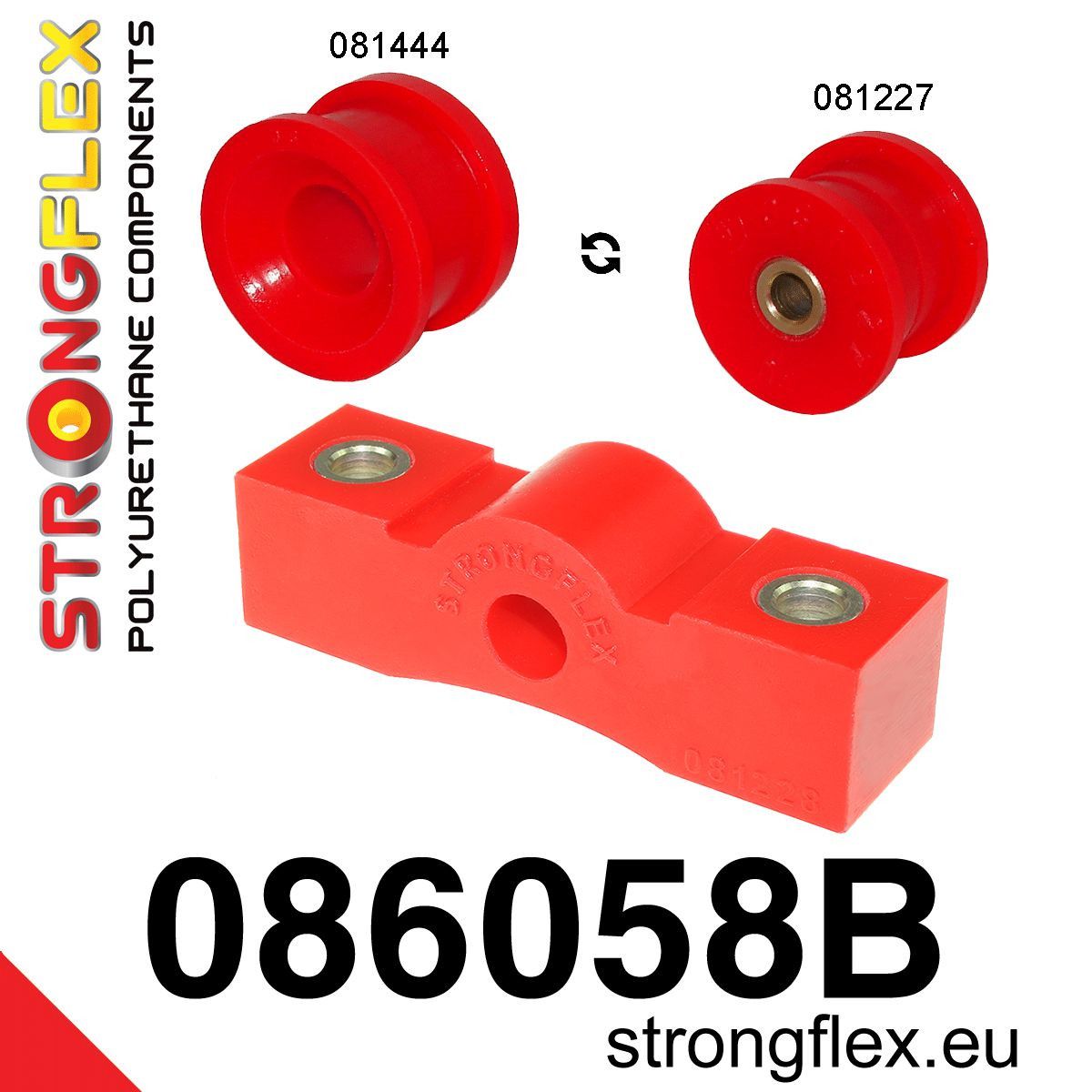 Piesa poliuretan Strongflex - Shift lever stabilizer and extension mounting Bucsa kit - Honda Civic, Integra - 086058B