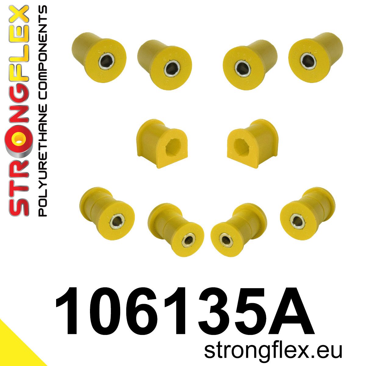 Kit bucse poliuretan Strongflex suspensie fata SPORT - Mazda MX-5 / Miata / Roadster - 106135A