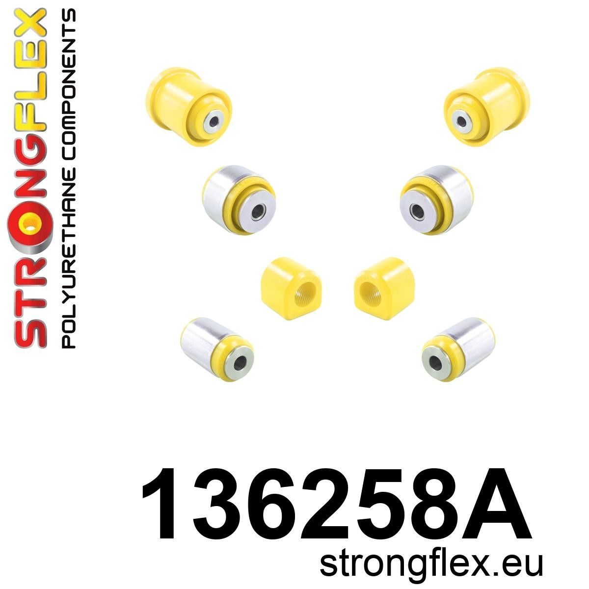 Kit complet bucse poliuretan Strongflex pentru suspensie SPORT - Peugeot 208 - 136258A