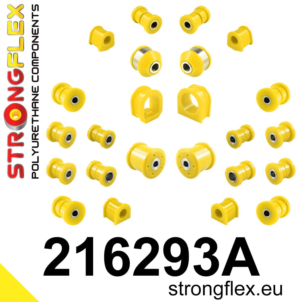 Kit complet bucse poliuretan Strongflex pentru suspensie SPORT - Toyota Corolla - 216293A