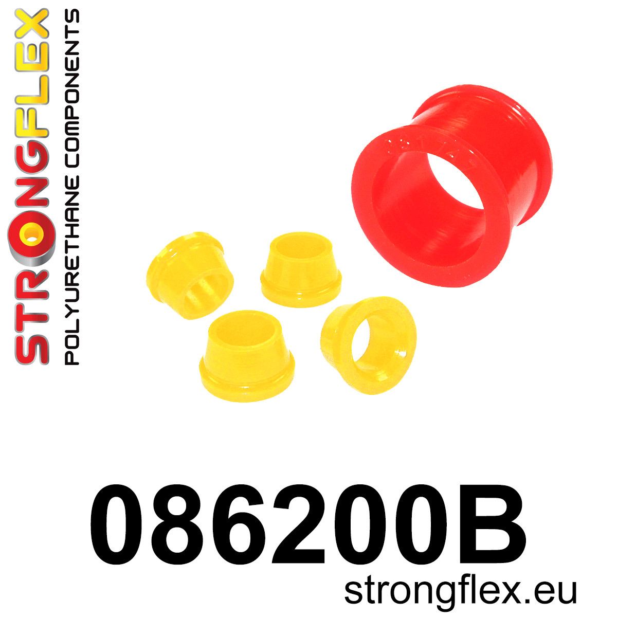 Kit bucse poliuretan Strongflex prindere caseta de directie - Honda Civic - 086200B