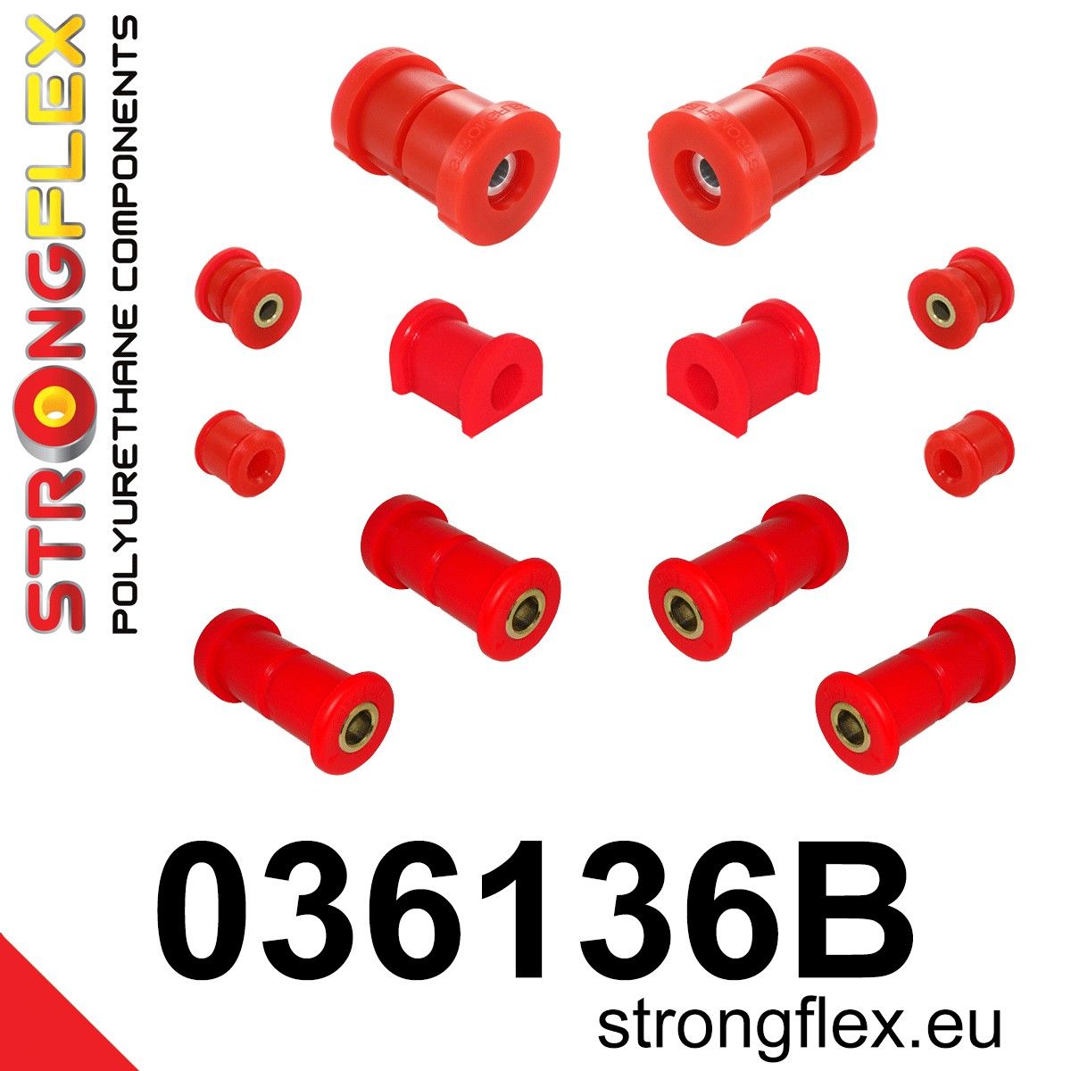 Kit bucse poliuretan Strongflex suspensie spate - BMW Seria 3, Z3 - 036136B