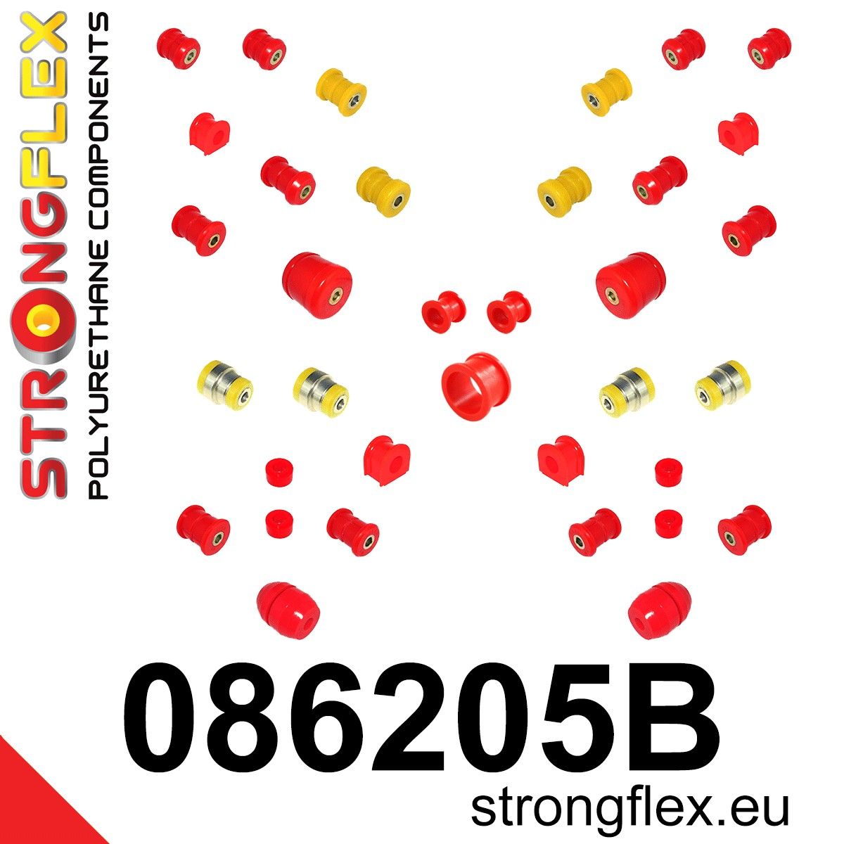 Kit complet bucse poliuretan Strongflex pentru suspensie - Honda Prelude - 086205B