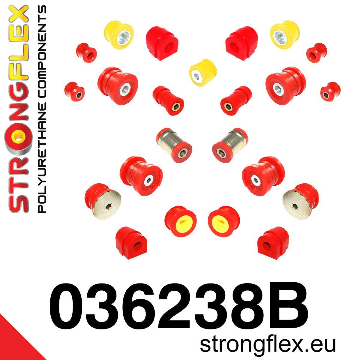 Kit complet bucse poliuretan Strongflex pentru suspensie - BMW Seria 3, Z4 - 036238B