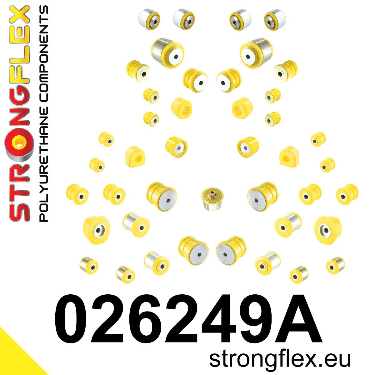 Kit complet bucse poliuretan Strongflex pentru suspensie SPORT - Audi A4 / S4 / RS4, A5 / S5 / RS5 - 026249A