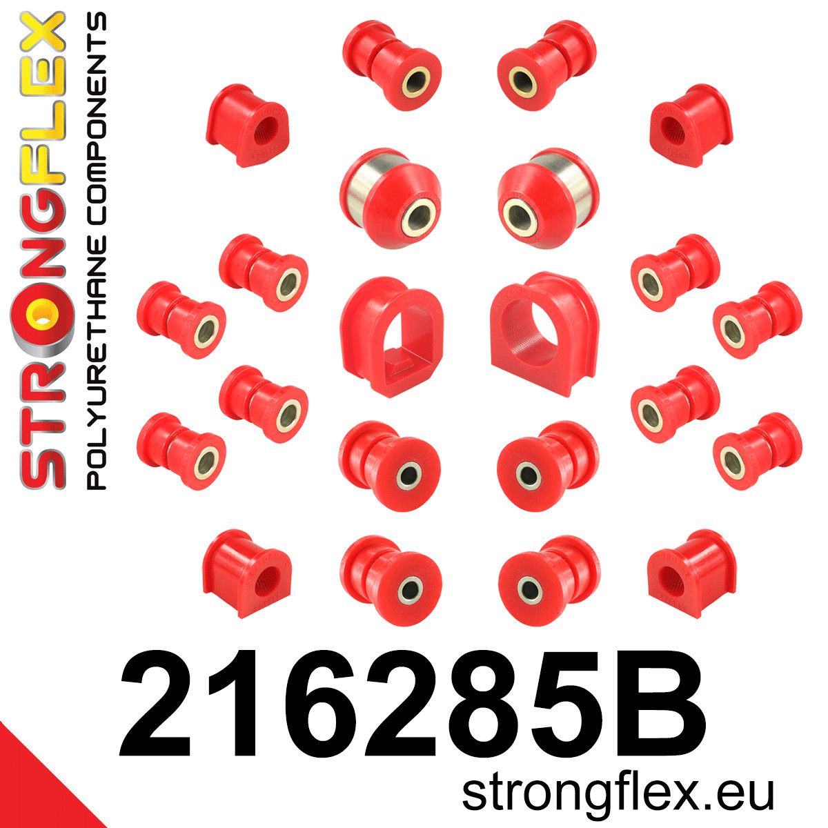 Kit complet bucse poliuretan Strongflex pentru suspensie - Toyota Corolla - 216285B