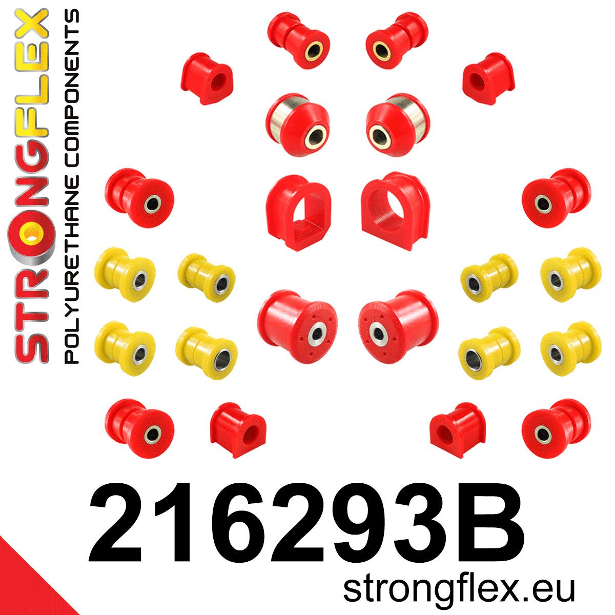 Kit complet bucse poliuretan Strongflex pentru suspensie - Toyota Corolla - 216293B