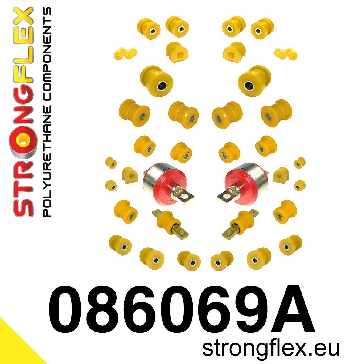 Kit complet bucse poliuretan Strongflex pentru suspensie SPORT - Honda Civic - 086069A