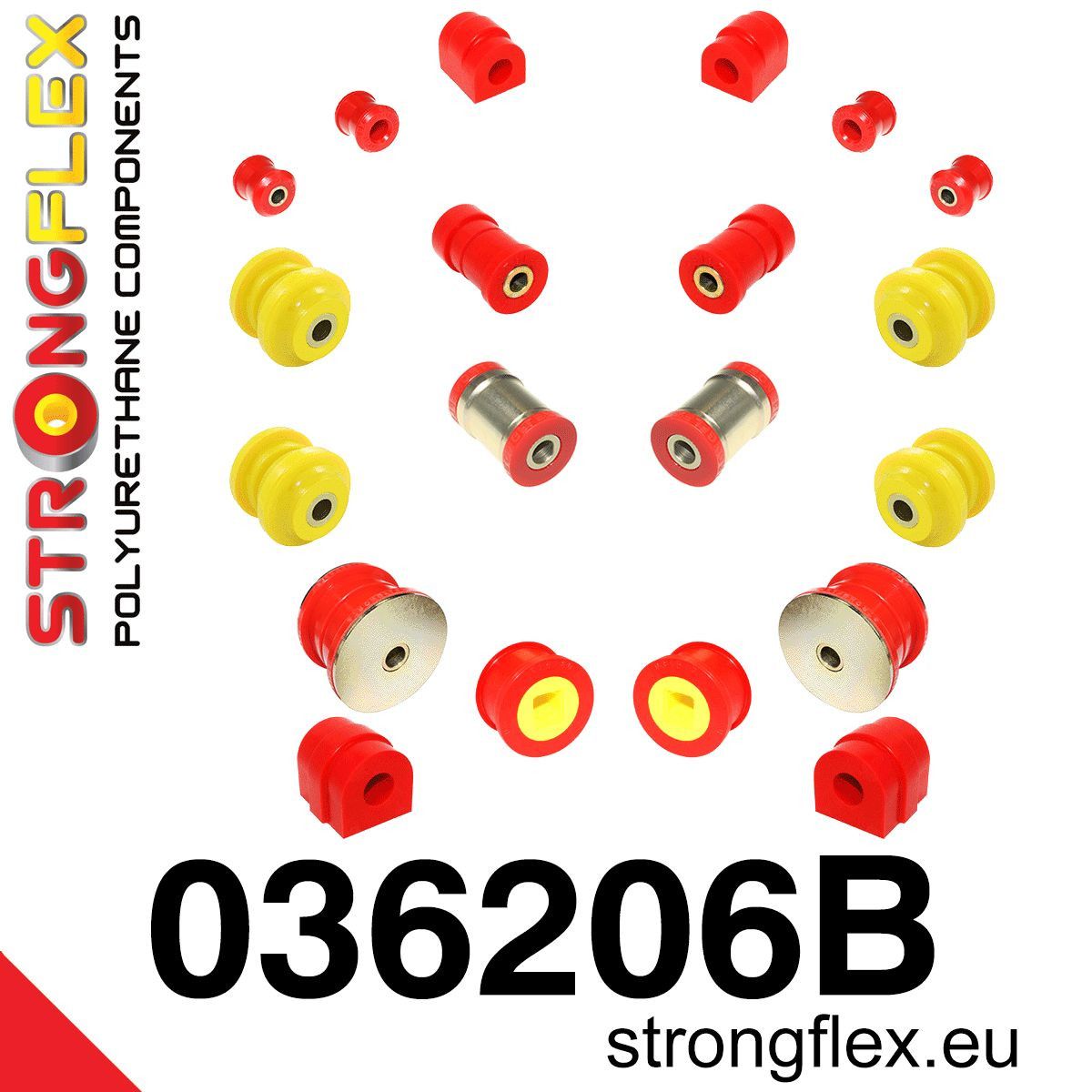 Piesa poliuretan Strongflex - frontala and Kit bucse suspensie spate - BMW Seria 3, Z4 - 036206B