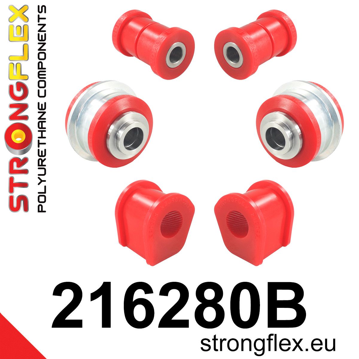 Kit bucse poliuretan Strongflex suspensie fata - Toyota Yaris - 216280B