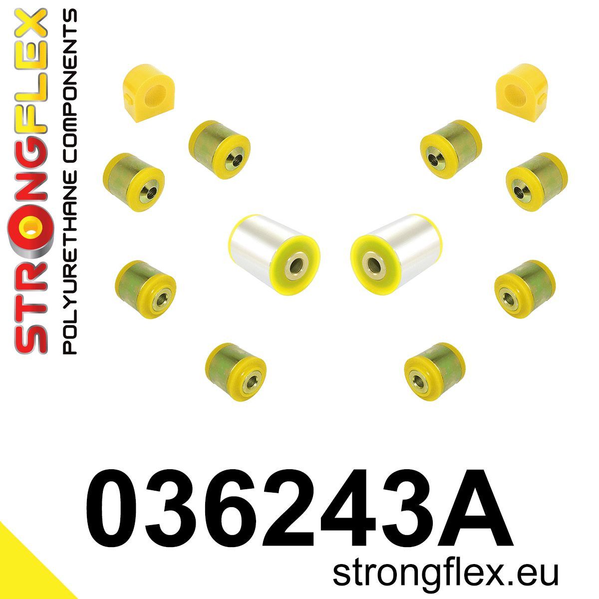 Kit bucse poliuretan Strongflex suspensie spate SPORT - BMW Seria 1, Seria 3 - 036243A