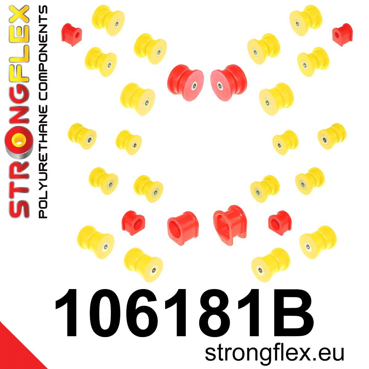 Kit complet bucse poliuretan Strongflex pentru suspensie - Mazda RX-7 - 106181B