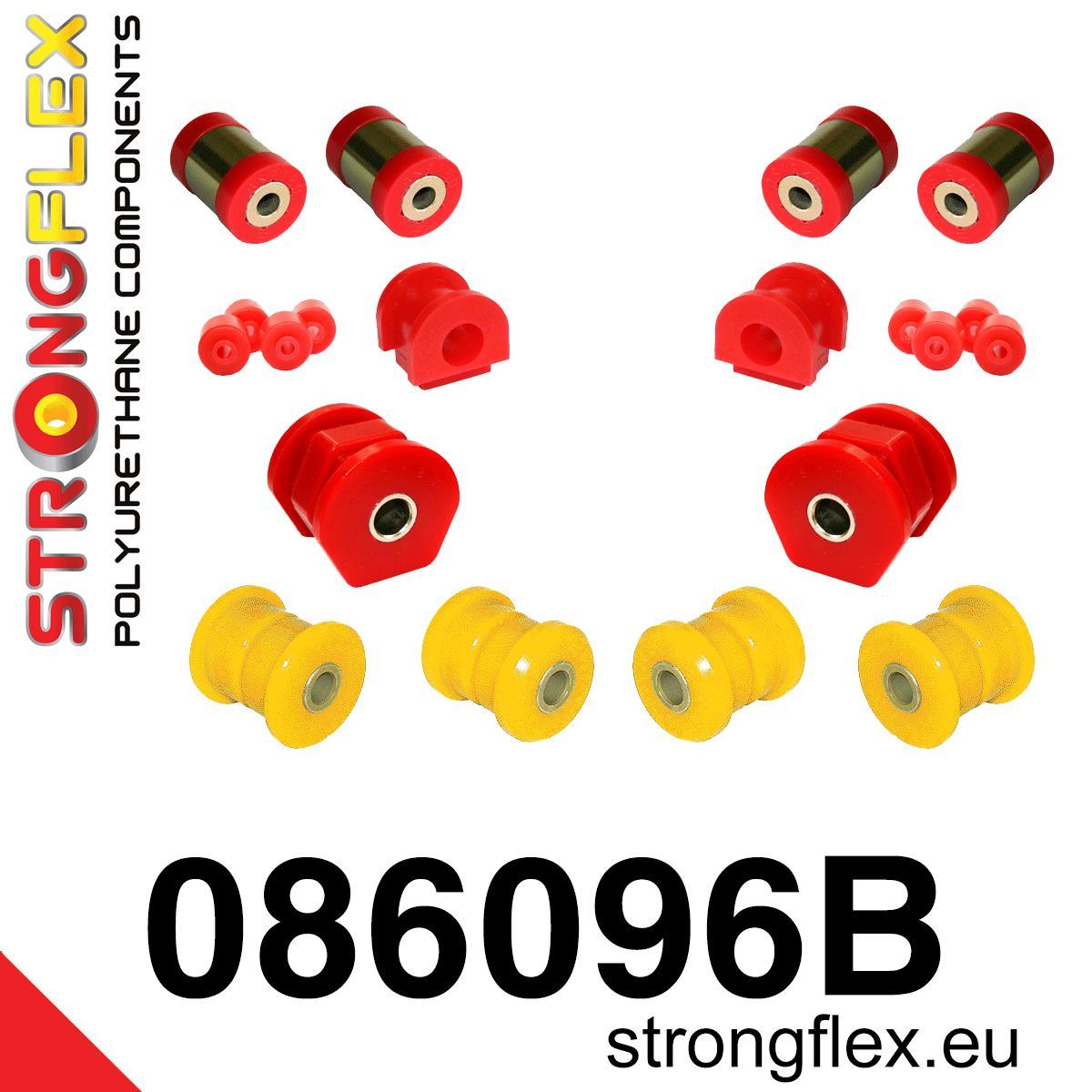 Kit bucse poliuretan Strongflex suspensie fata - Honda Civic - 086096B