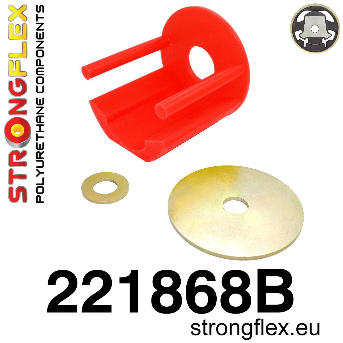 Piesa poliuretan Strongflex - inferioara Insertie tampon motor - Audi A3 / S3 / RS3, TT / TTS / TTRS / Seat Leon - 221868B