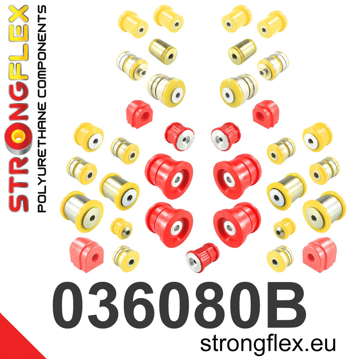 Kit complet bucse poliuretan Strongflex pentru suspensie - BMW Seria 5 - 036080B