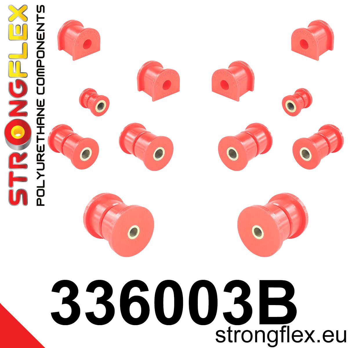 Kit bucse poliuretan Strongflex suspensie spate - Jeep Cherokee - 336003B