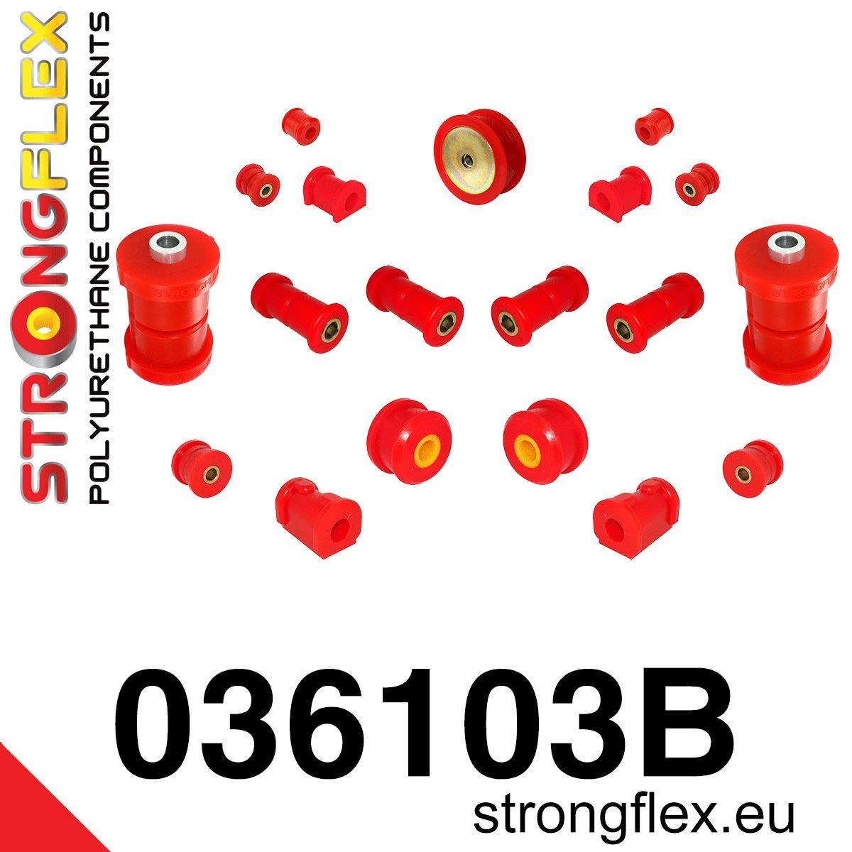 Kit complet bucse poliuretan Strongflex pentru suspensie - BMW Seria 3 - 036103B