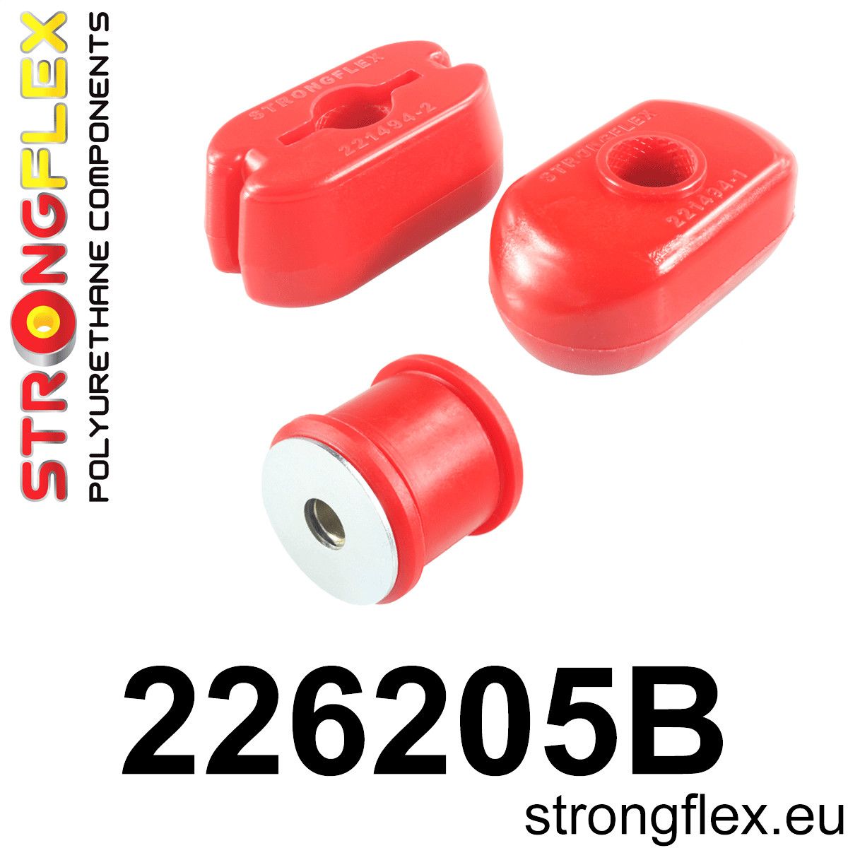 Bucsa poliuretan Strongflex tampon cutie de viteze kit - Audi A3 / S3 / RS3, TT / TTS / TTRS / Seat Leon / Volkswagen Bora, Golf - 226205B