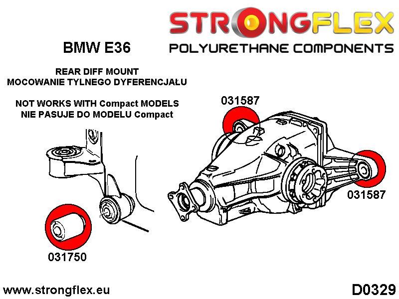Bucsa poliuretan Strongflex frontala suport diferential spate Bucsa SPORT - BMW Seria 3 - 031750A