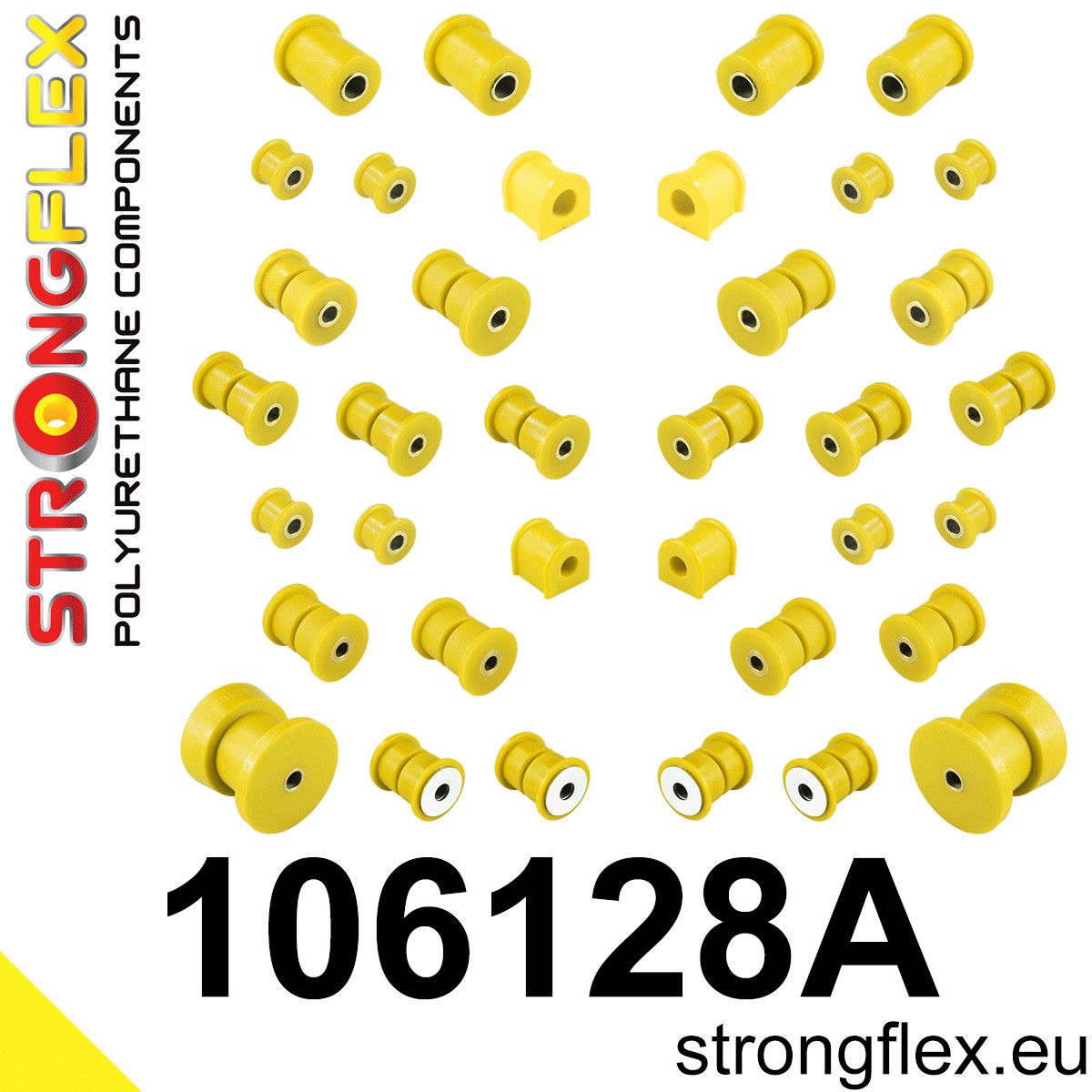 Kit complet bucse poliuretan Strongflex pentru suspensie SPORT - Mazda MX-5 / Miata / Roadster - 106128A