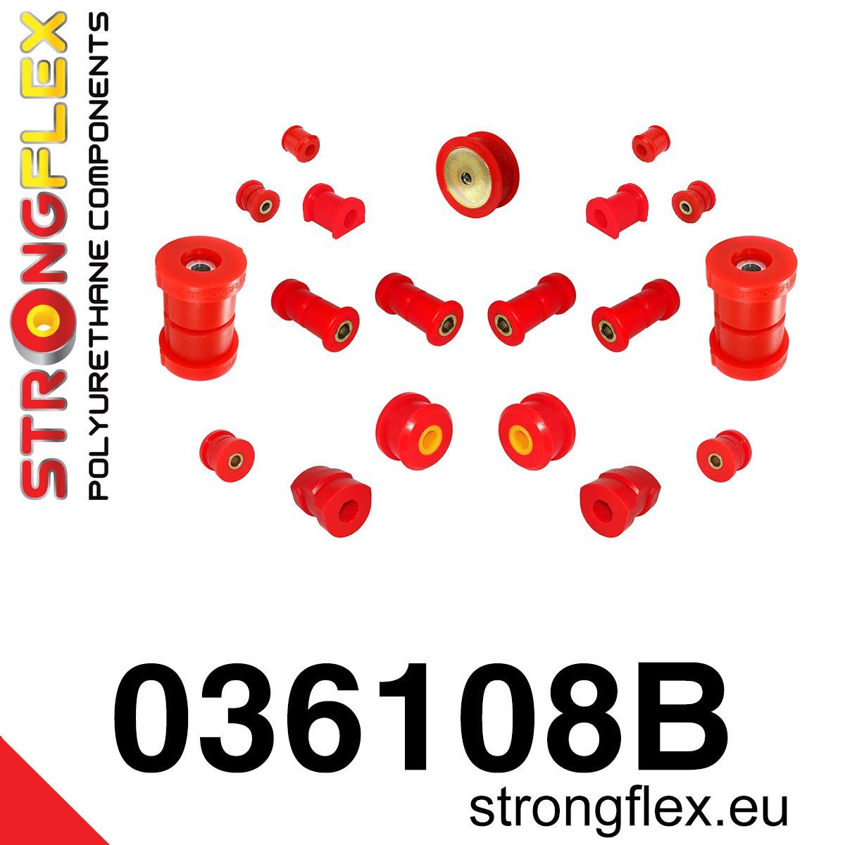 Kit complet bucse poliuretan Strongflex pentru suspensie - BMW Seria 3 - 036108B