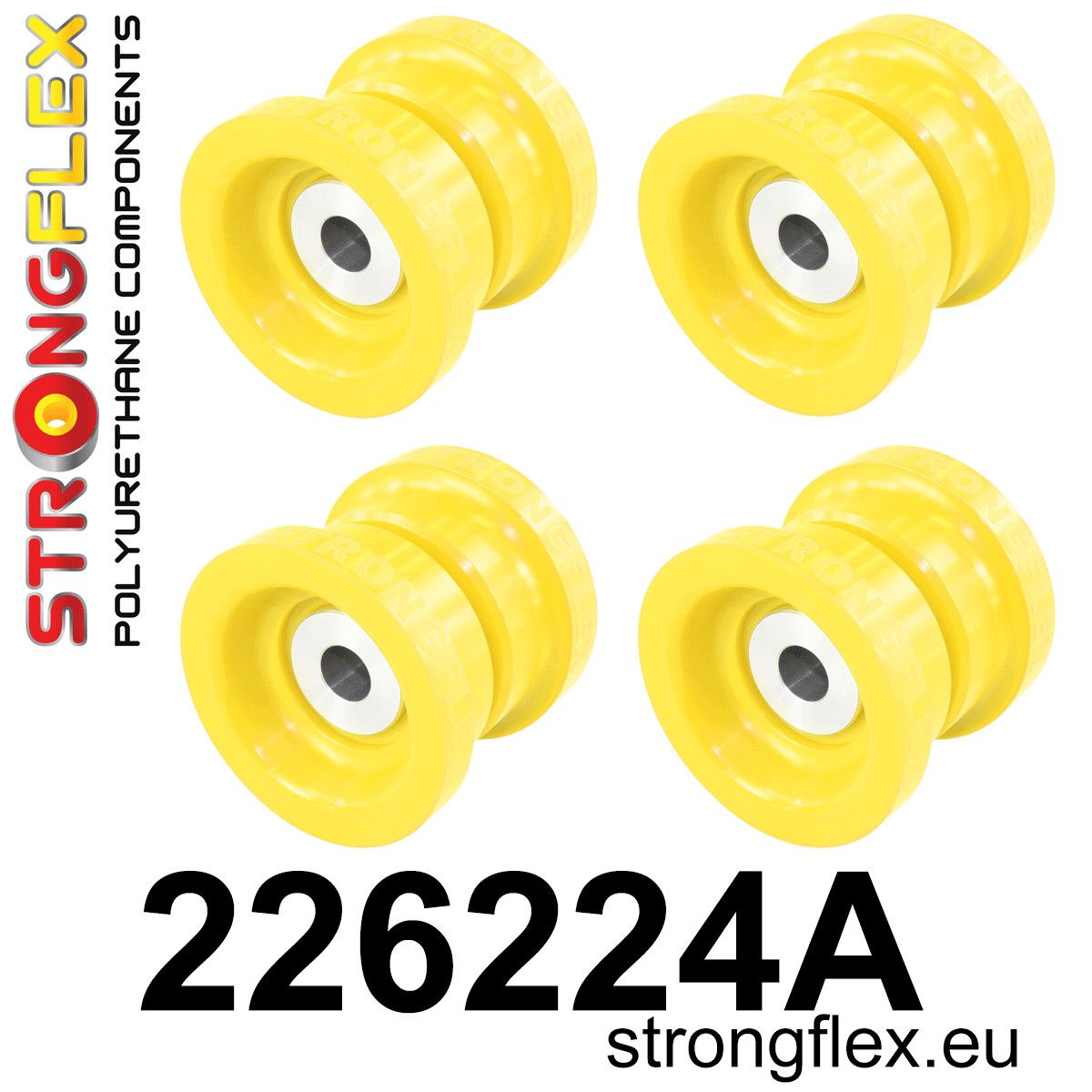 Kit bucse poliuretan Strongflex subcadru fata SPORT - Audi A4 / S4 / RS4 / Volkswagen Passat - 226224A