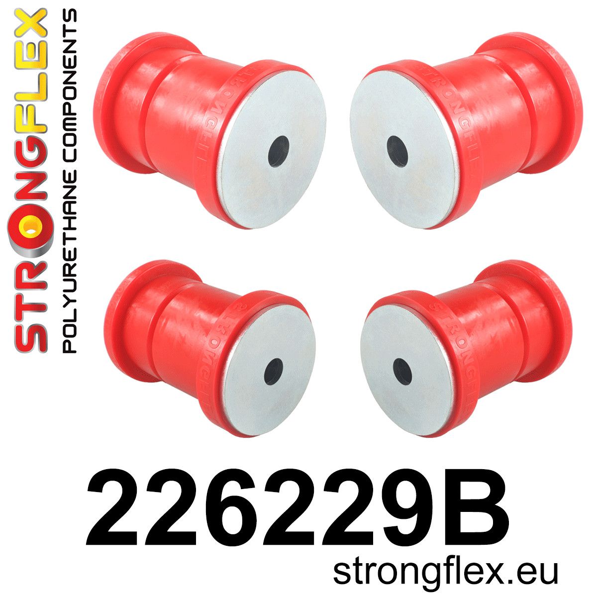 Kit bucse poliuretan Strongflex subcadru spate - after 29.05.2012 - Audi A3 / S3 / RS3, TT / TTS / TTRS / Seat Leon - 226229B