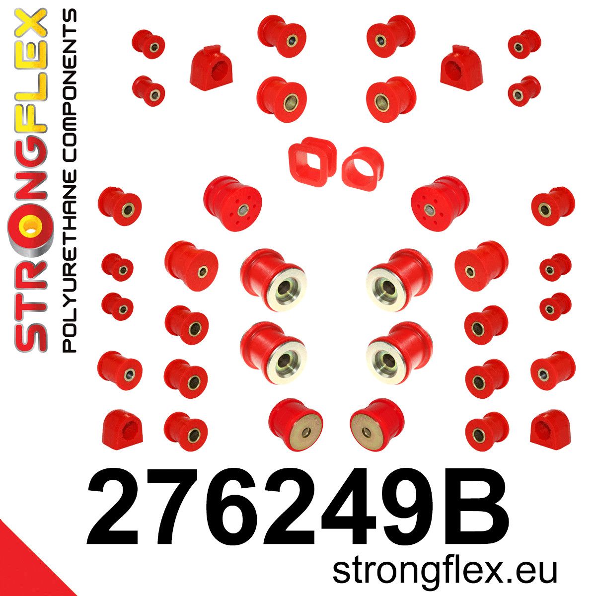Kit complet bucse poliuretan Strongflex pentru suspensie - Subaru Forester, Impreza, Legacy/Outback - 276249B