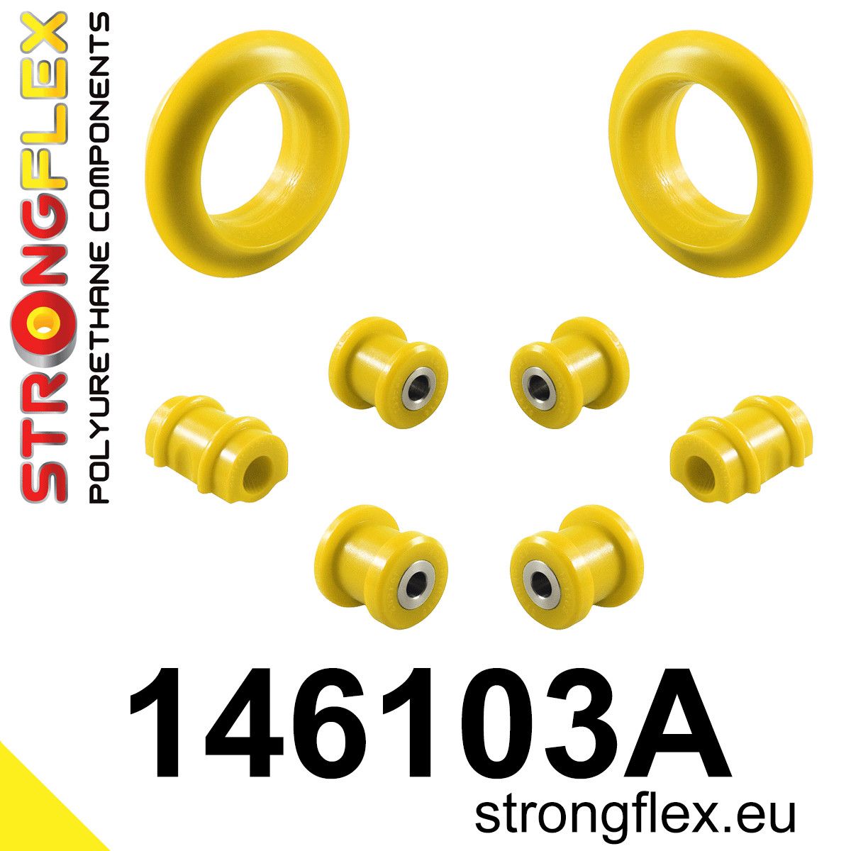 Kit bucse poliuretan Strongflex suspensie fata SPORT - Peugeot 205, 309 - 146103A