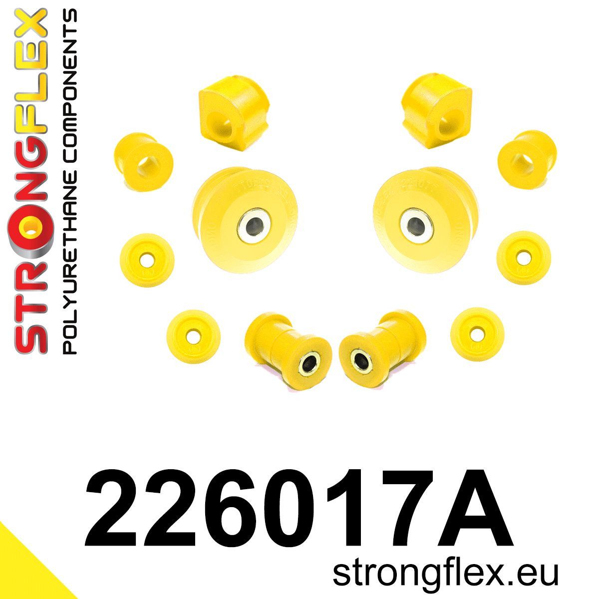 Kit bucse poliuretan Strongflex suspensie fata SPORT - Seat Ibiza / Volkswagen Corrado, Golf, Jetta - 226017A