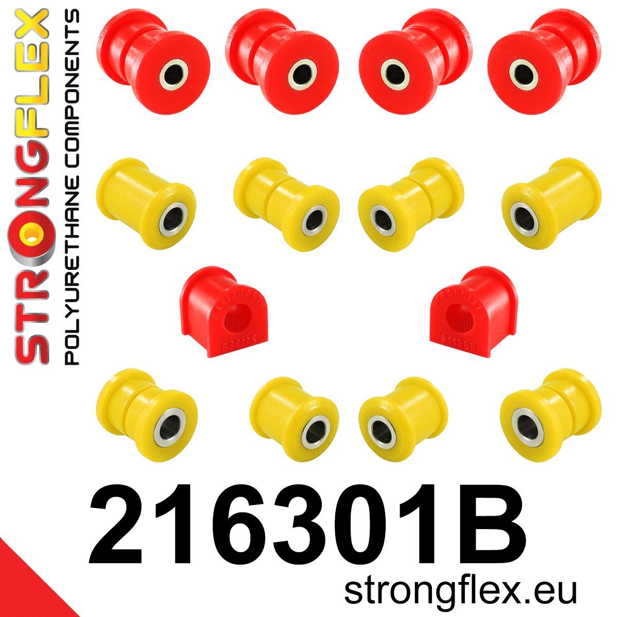 Kit bucse poliuretan Strongflex suspensie spate - Toyota Celica - 216301B