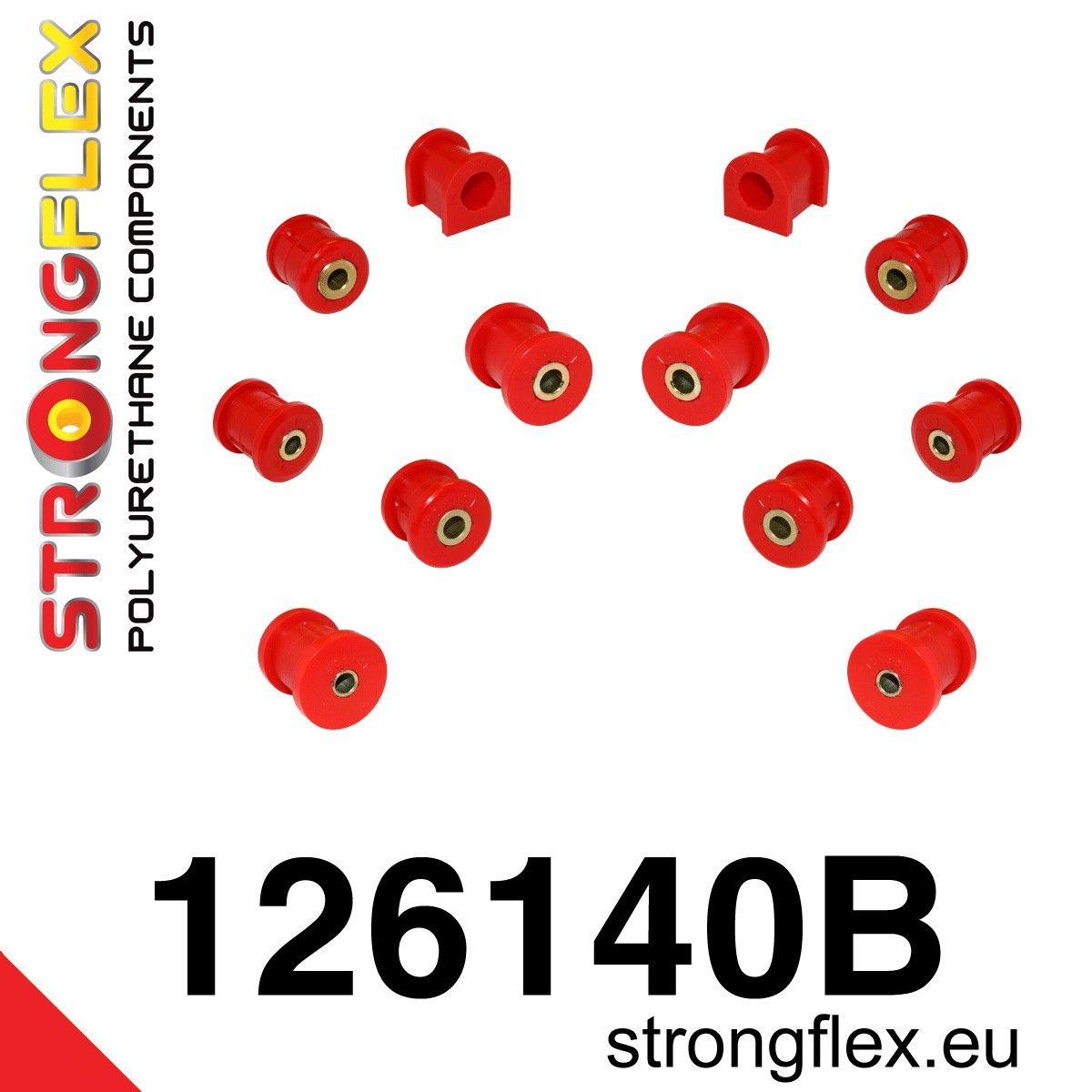 Kit bucse poliuretan Strongflex suspensie spate - Mitsubishi Lancer Evolution - 126140B