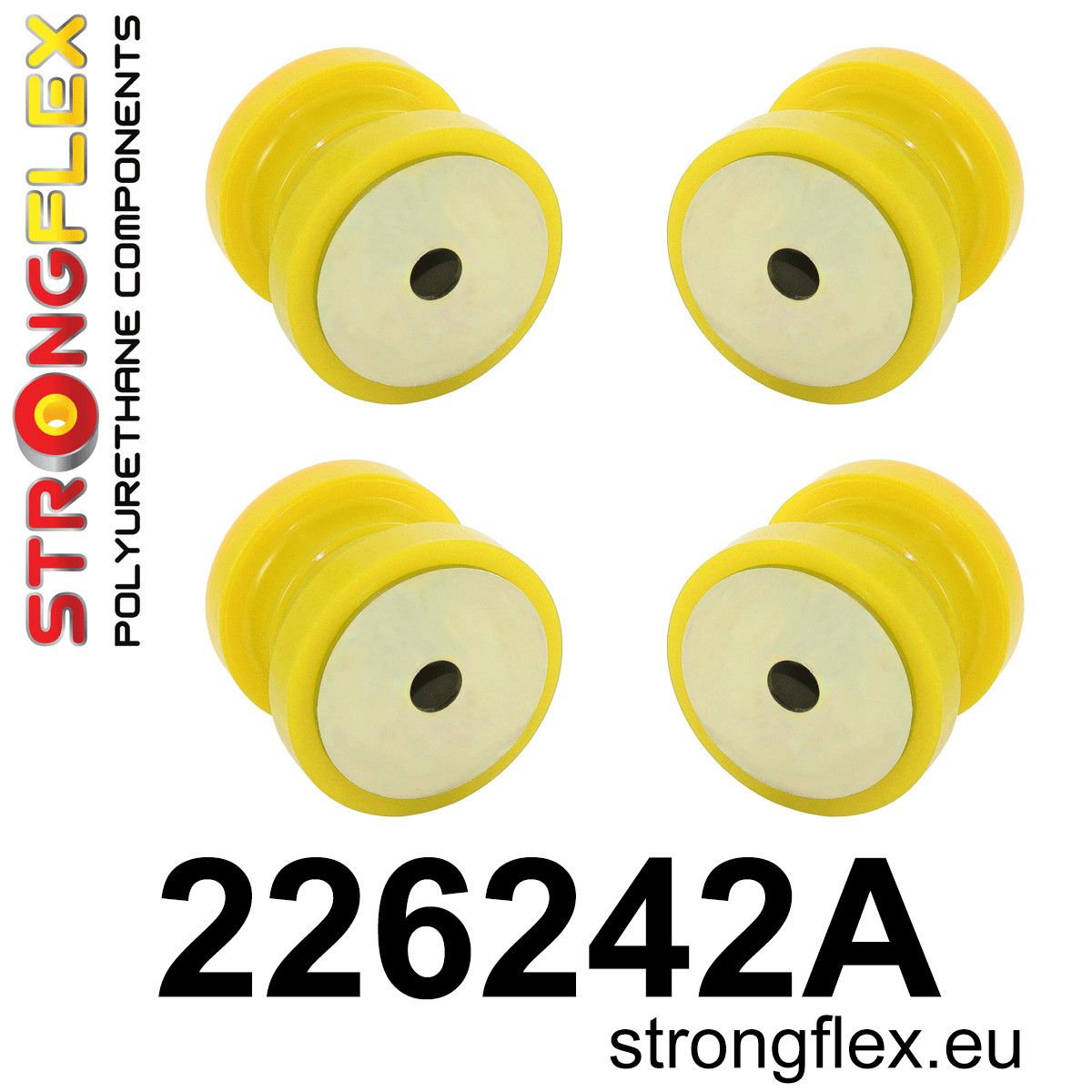 Kit bucse poliuretan Strongflex subcadru spate SPORT - Audi A3 / S3 / RS3, TT / TTS / TTRS / Seat Leon / Volkswagen Bora, Golf - 226242A