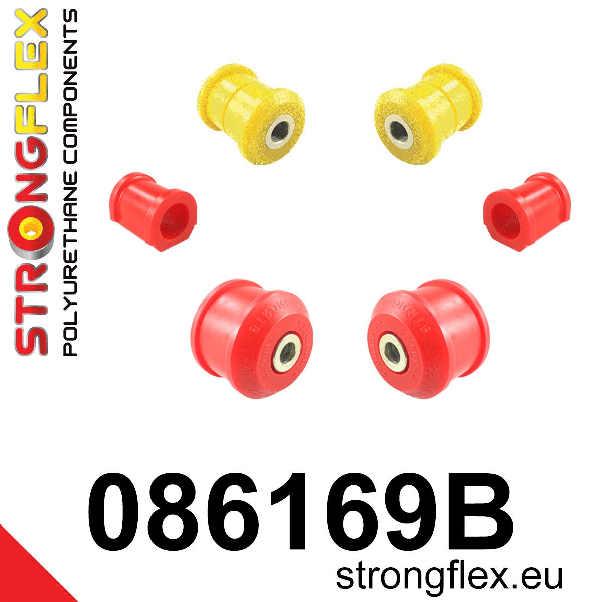 Kit bucse poliuretan Strongflex suspensie fata - Honda Civic, Integra - 086169B