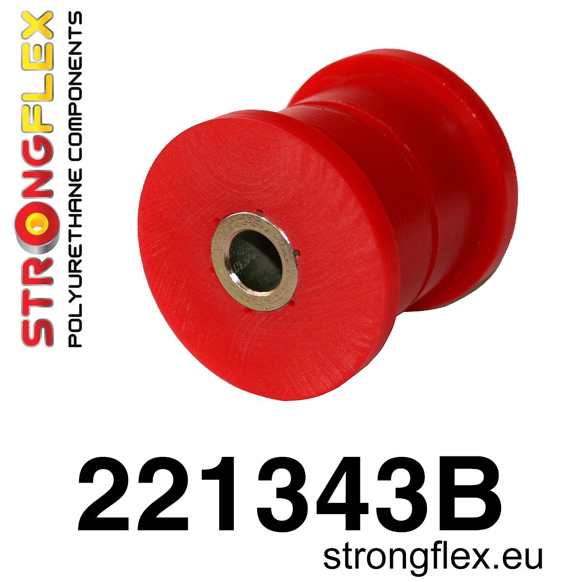 Bucsa poliuretan Strongflex frontala brat suspensie fata - Audi A3 / S3 / RS3, TT / TTS / TTRS / Seat Leon / Volkswagen Golf - 221343B