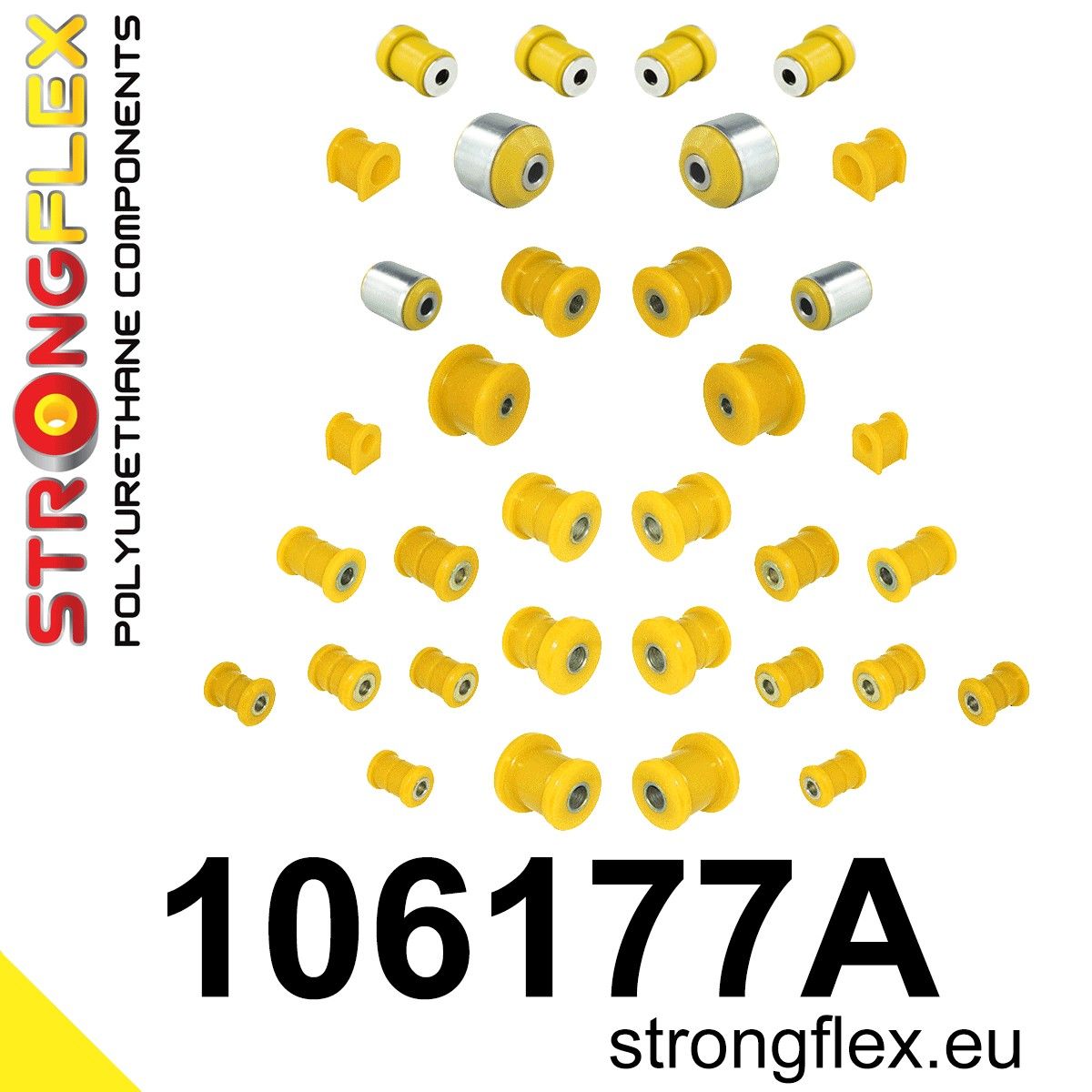 Kit complet bucse poliuretan Strongflex pentru suspensie SPORT - Mazda RX-8 - 106177A