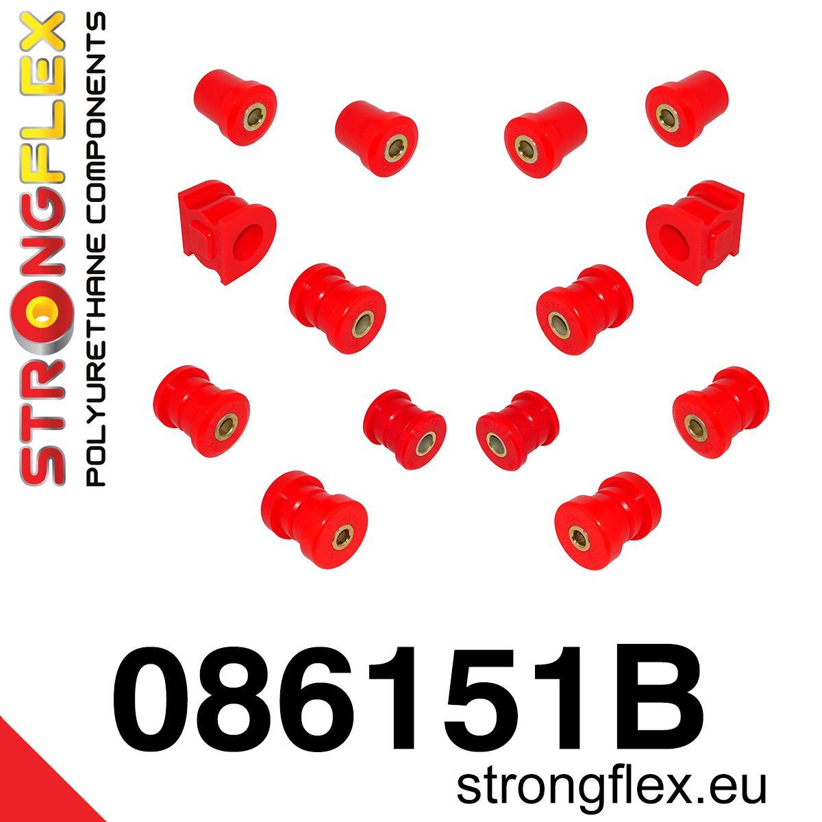 Kit bucse poliuretan Strongflex suspensie spate AP1 - Honda S2000 - 086151B