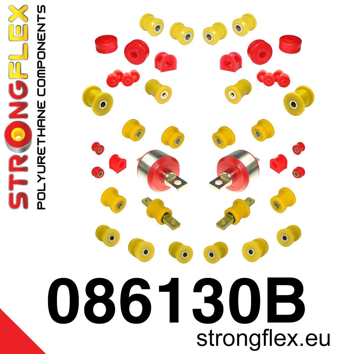 Kit complet bucse poliuretan Strongflex pentru suspensie - Honda Civic - 086130B