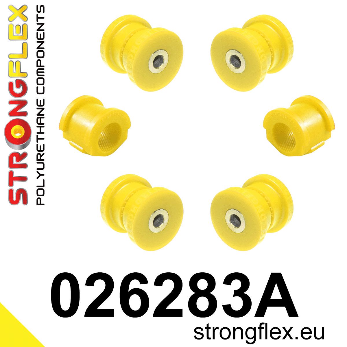 Kit bucse poliuretan Strongflex suspensie fata SPORT - Audi 80 / 90 / S2 / RS2 - 026283A
